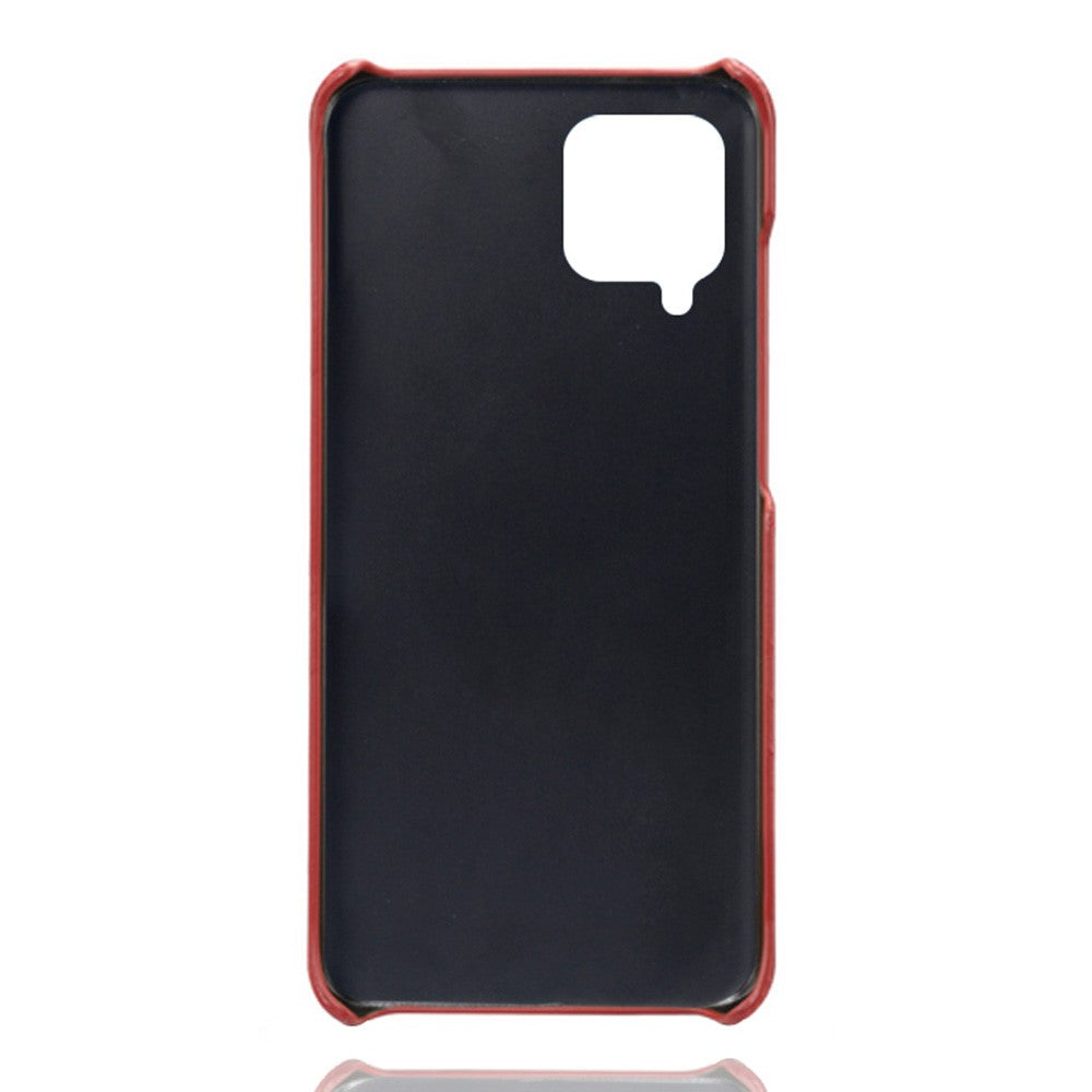 KSQ Double Card Slots PU Leather Coated Plastic Case for Samsung Galaxy M62/F62 - Red