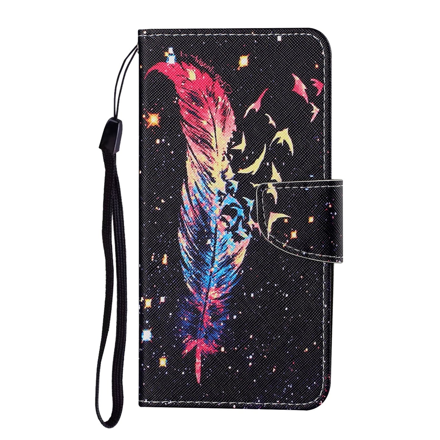 Pattern Printing Wallet Design Phone Cover PU Leather Stand Case with Strap for Samsung Galaxy S20 FE/S20 Fan Edition/S20 FE 5G/S20 Fan Edition 5G/S20 Lite/S20 FE 2022 - Feather
