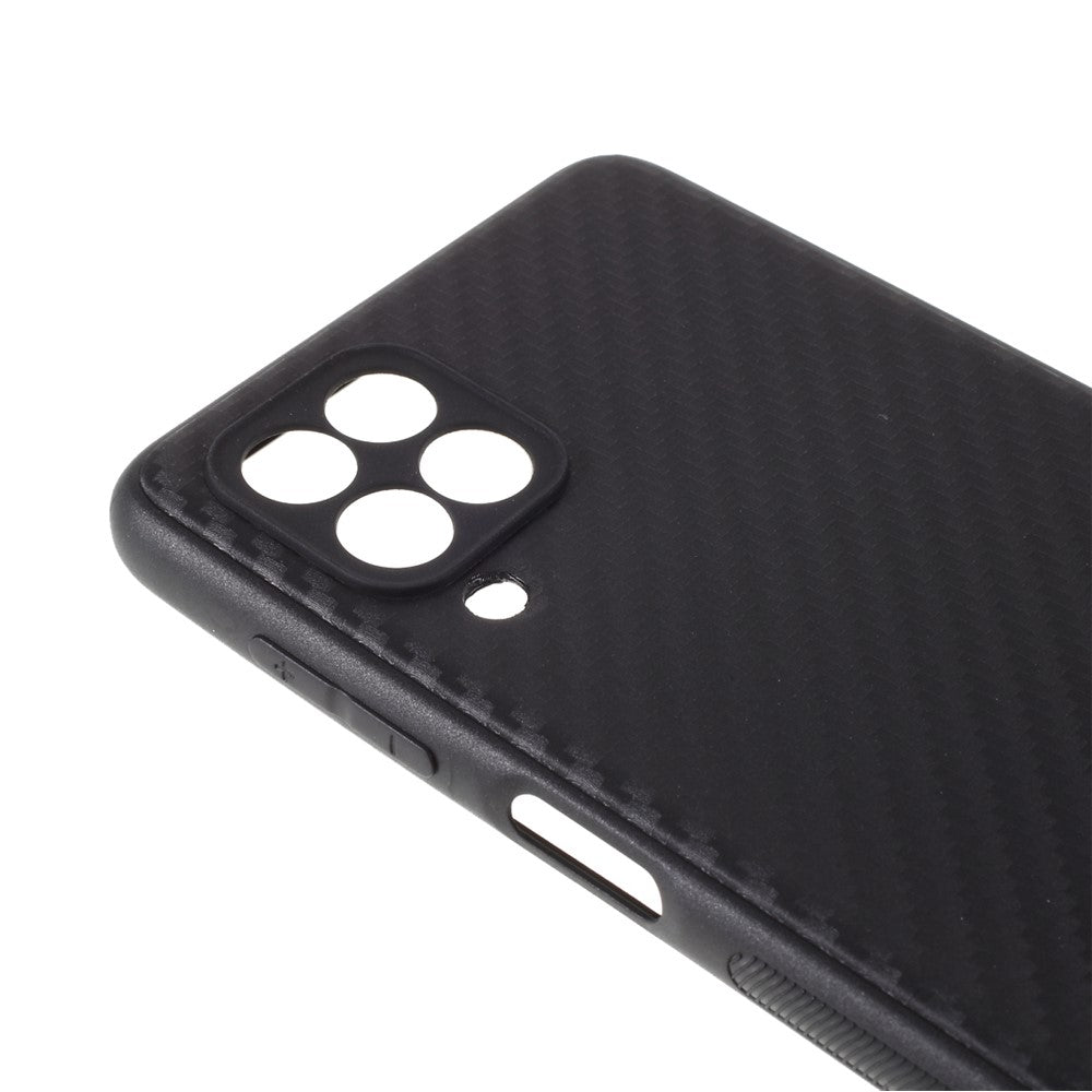 Carbon Fiber Texture TPU Mobile Phone Back Case Cover for Samsung Galaxy M62 / F62
