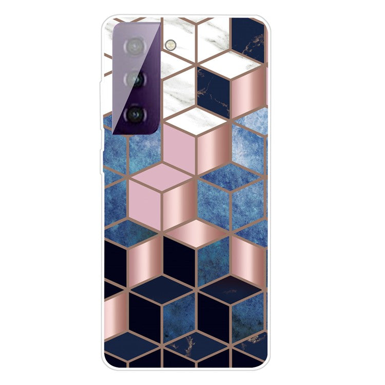 Marble Pattern TPU Phone Case for Samsung Galaxy S21 FE - Style D