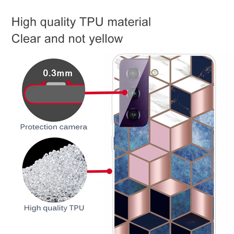 Marble Pattern TPU Phone Case for Samsung Galaxy S21 FE - Style D