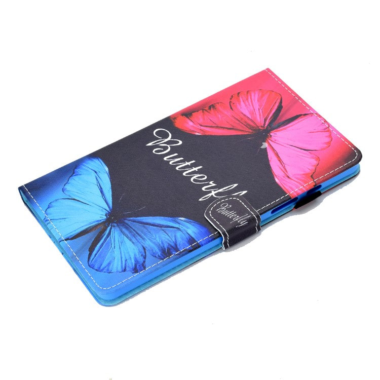 Pattern Printing Design Leather Full Protection Tablet Case for Samsung Galaxy Tab A7 Lite T220 / T225 - Two Butterflies