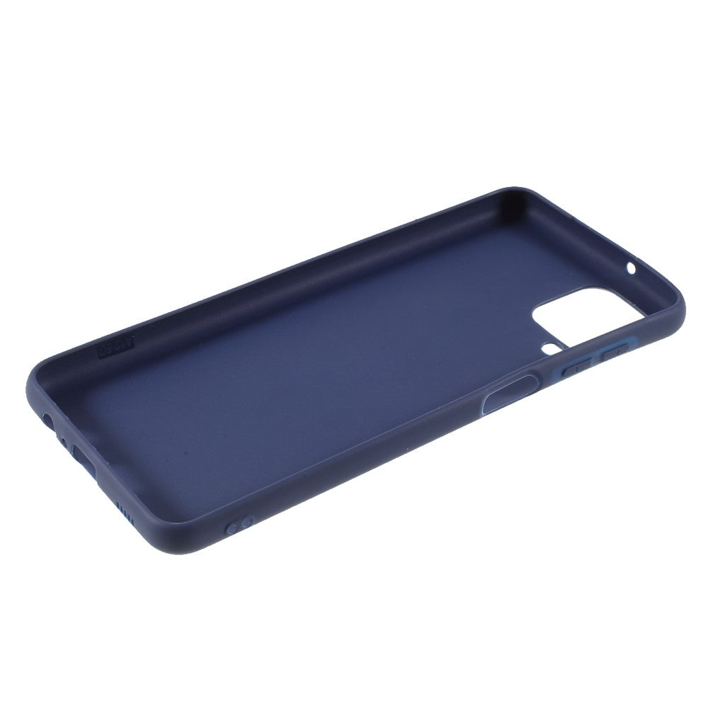 Double-Sided Matte TPU Phone Protective Case Cover Shell for Samsung Galaxy M12 - Dark Blue
