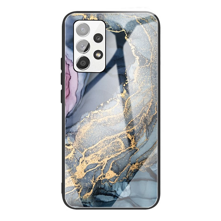 Shockproof Marble Pattern Tempered Glass + TPU Phone Case for Samsung Galaxy A32 4G (EU Version) - Style E