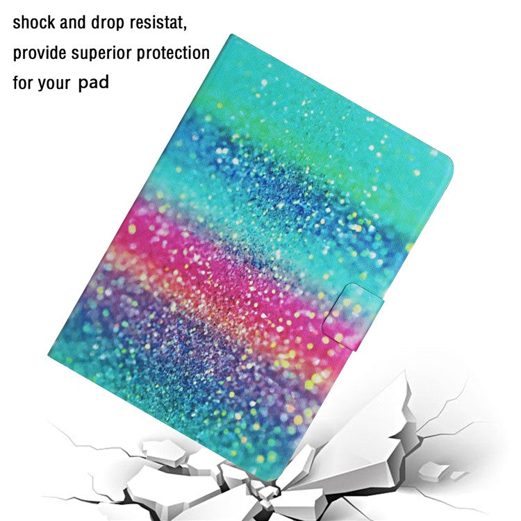 Pattern Printing Foldable Stand Leather Protection Tablet Case for Samsung Galaxy Tab A7 Lite 8.7-inch T220 / T225 - Shiny Powders