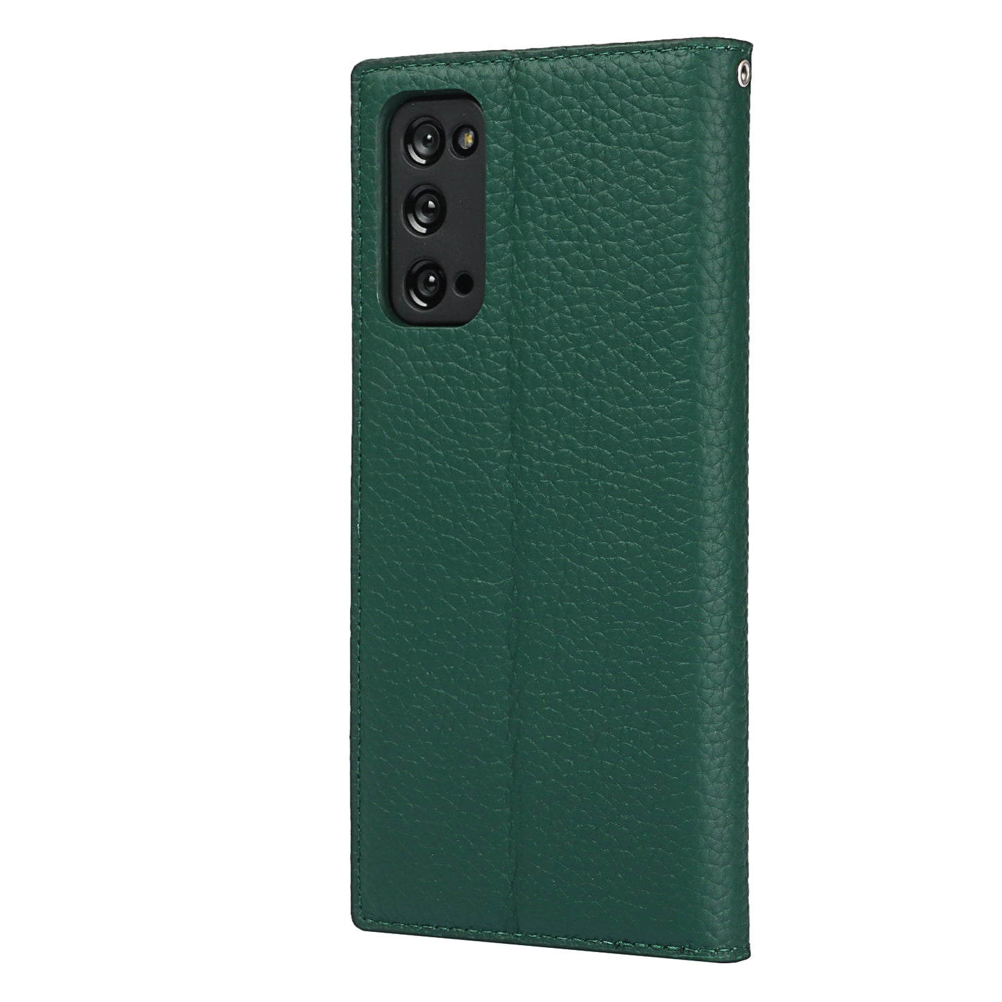 Litchi Texture Stand Genuine Leather Case with Strap for Samsung Galaxy S20 FE/S20 FE 5G/S20 Lite/S20 FE 2022 - Green