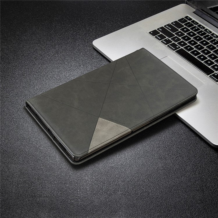 Geometric Pattern Design Leather Tablet Case Protector for Samsung Galaxy Tab A7 10.4 (2020) / (2022) / T505 / T500 - Black
