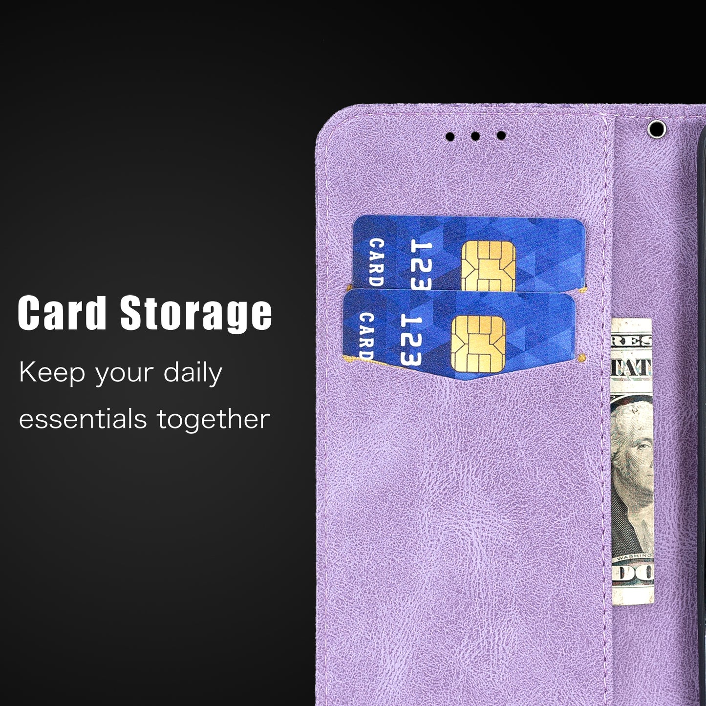 Imprint Butterfly Flower Leather Wallet Shell Case for Samsung Galaxy S20 4G/S20 5G - Purple