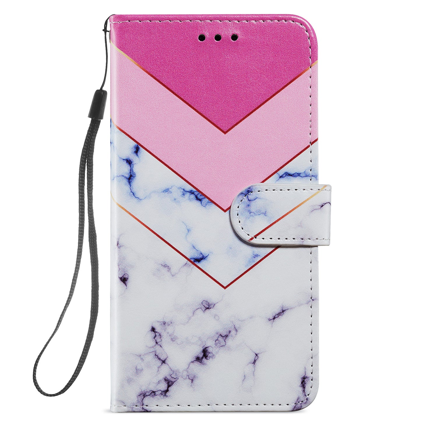 Pattern Printing Design PU Leather Folio Flip Case with Card Holder Slots & Wrist Strap for Samsung Galaxy S20 FE 2022/S20 FE 4G/S20 FE 5G/S20 Lite - Smoke Marble