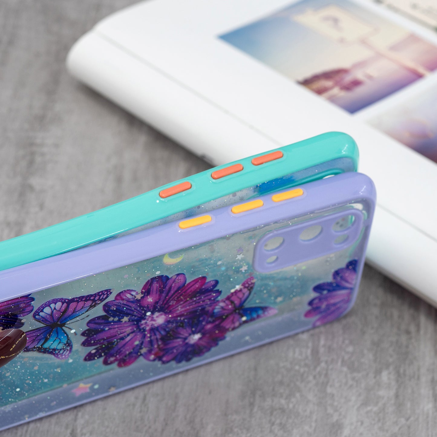 High Impact Pattern Printing Precise Cutout Dual Layer Hard Acrylic Back + Soft TPU Case for Samsung Galaxy S20 4G/S20 5G - Love Heart