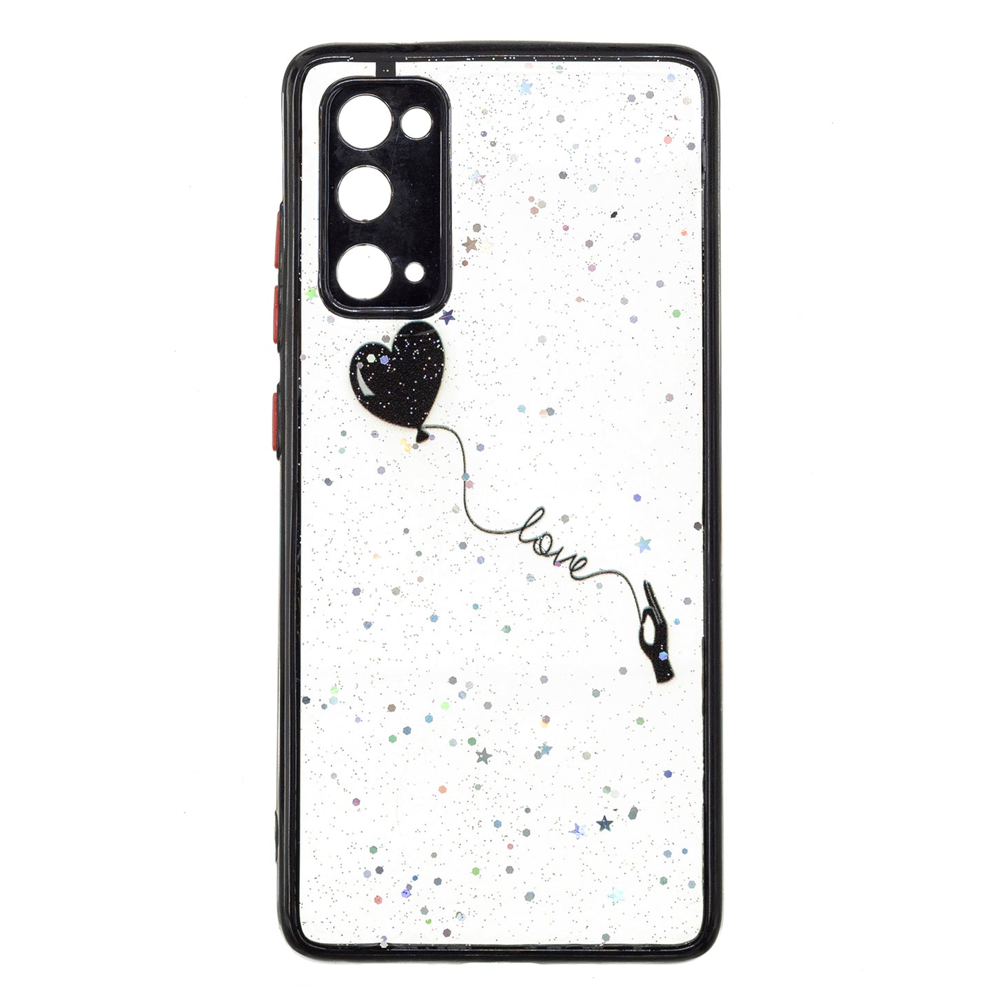 Full Body Protective Hybrid Dual Layer TPU + Acrylic Back Case Cover for Samsung Galaxy S20 FE 2022/S20 FE 4G/S20 FE 5G/S20 Lite - Love Heart