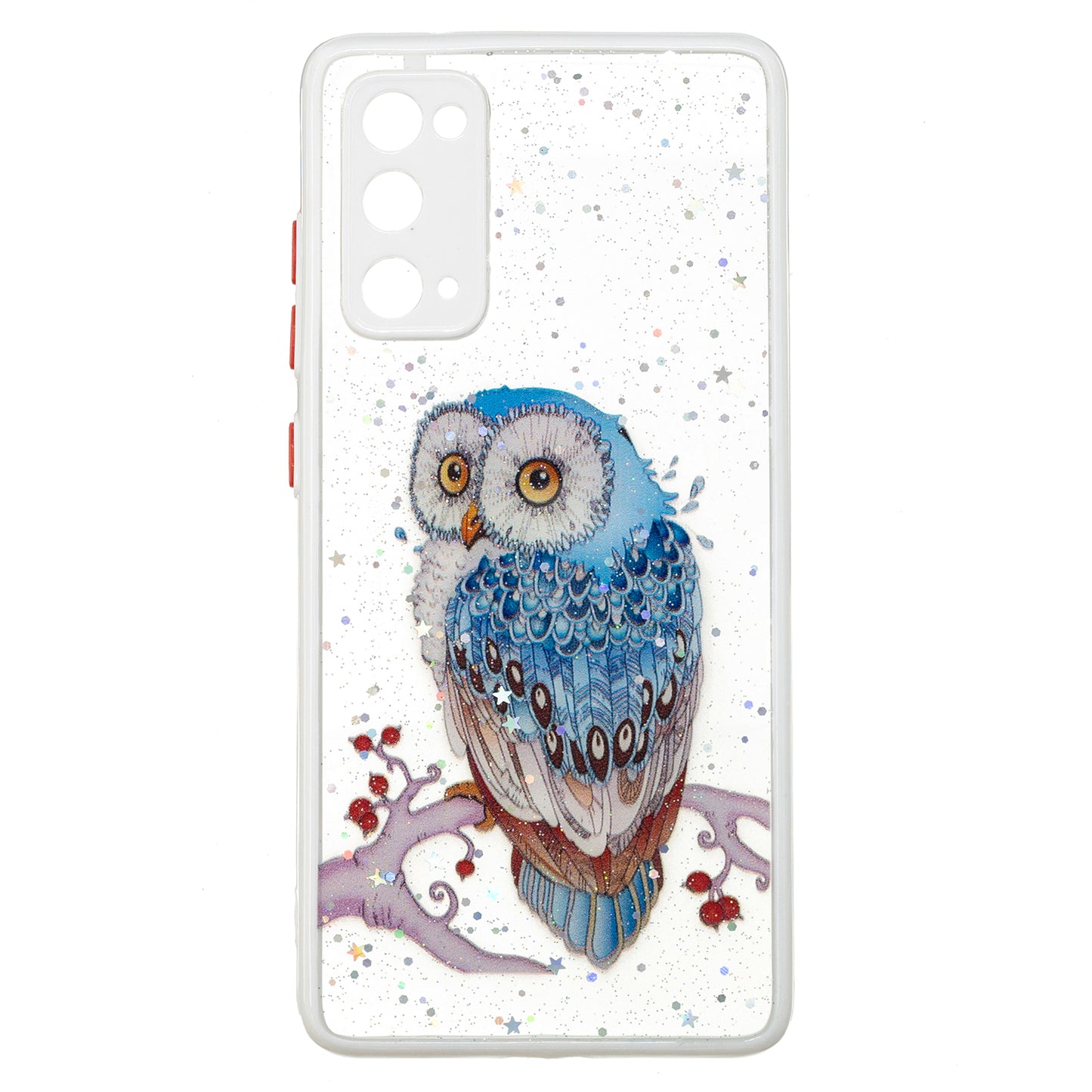 Full Body Protective Hybrid Dual Layer TPU + Acrylic Back Case Cover for Samsung Galaxy S20 FE 2022/S20 FE 4G/S20 FE 5G/S20 Lite - Owl