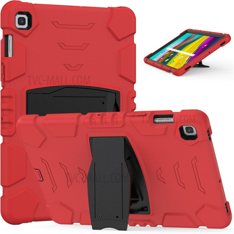 King Kong Series Hybrid Shockproof Tablet Case with Kickstand for Samsung Galaxy Tab S5e SM-T720 / SM-T725 - Red/Black