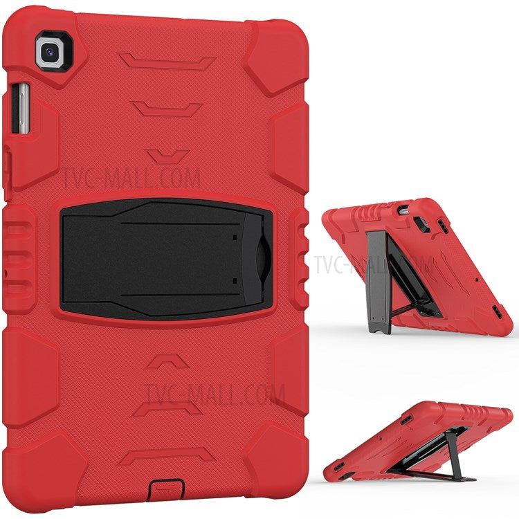 King Kong Series Hybrid Shockproof Tablet Case with Kickstand for Samsung Galaxy Tab S5e SM-T720 / SM-T725 - Red/Black