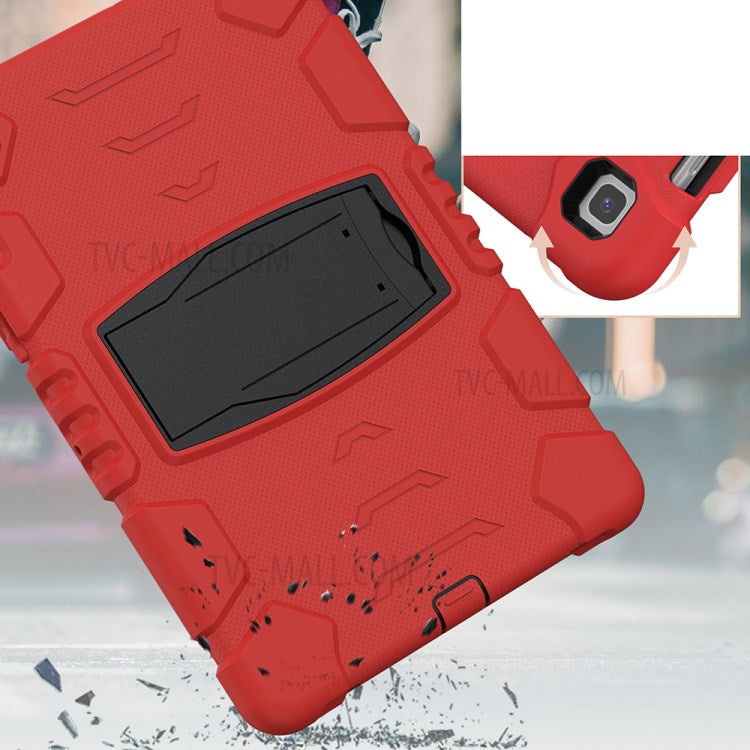 King Kong Series Hybrid Shockproof Tablet Case with Kickstand for Samsung Galaxy Tab S5e SM-T720 / SM-T725 - Red/Black