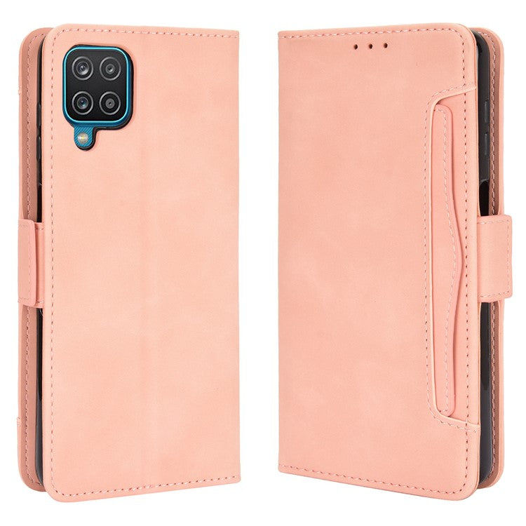 Wallet Design Phone Cover Stand Case with Multiple Card Slots for Samsung Galaxy M32 (Global Version) - Rose Gold