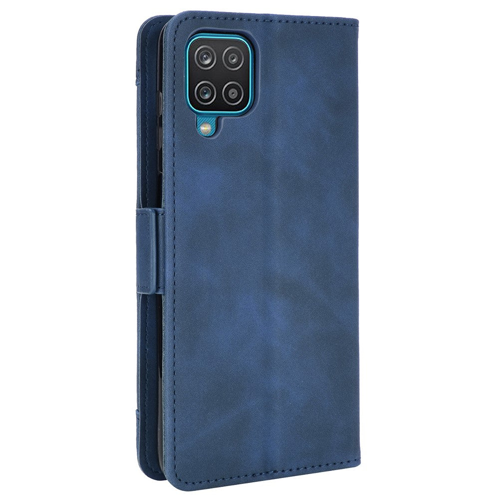 Wallet Design Phone Cover Stand Case with Multiple Card Slots for Samsung Galaxy M32 (Global Version) - Blue