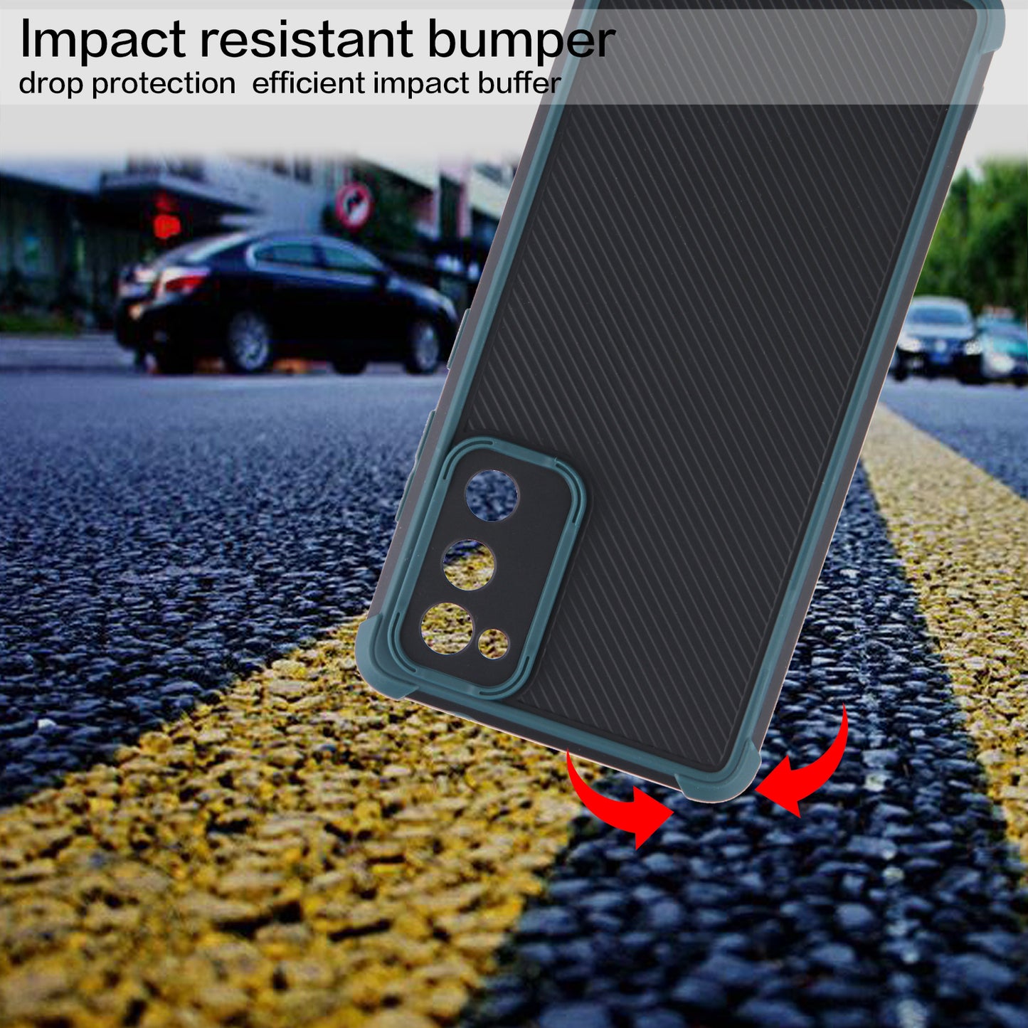 All-Inclusive Drop-Proof Dual-Color PVC + TPU Hybrid Phone Cover Case for Samsung Galaxy S20 FE 2022/S20 FE 4G/S20 FE 5G/S20 Lite - Green