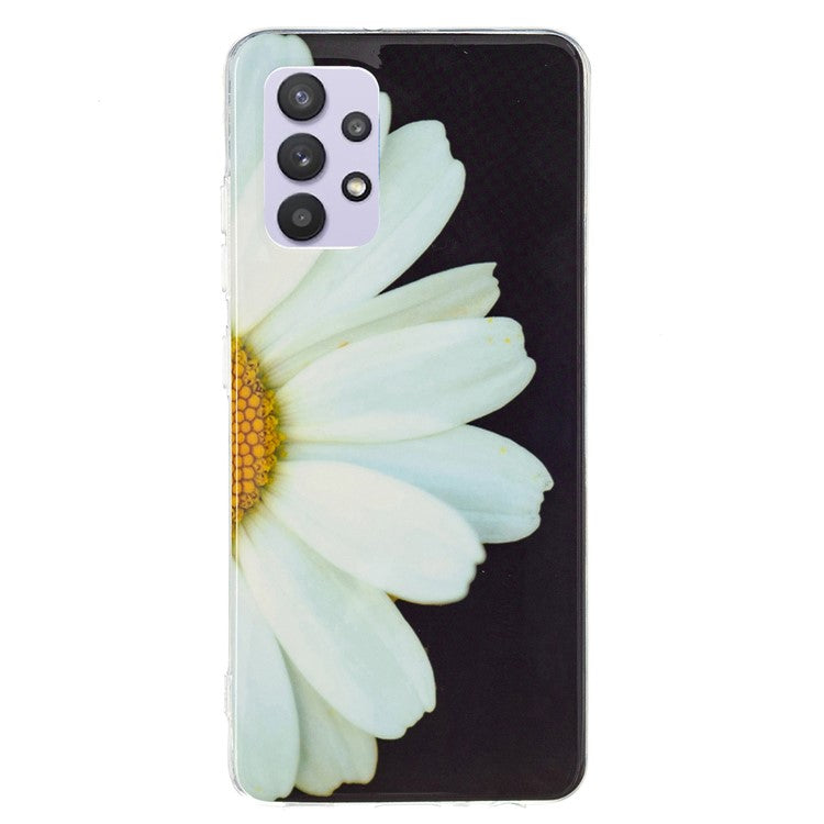IMD Noctilucent Pattern Phone Case Anti Scratch TPU Shell for Samsung Galaxy A32 5G/M32 5G - Daisy