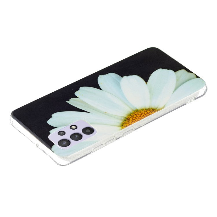 IMD Noctilucent Pattern Phone Case Anti Scratch TPU Shell for Samsung Galaxy A32 5G/M32 5G - Daisy