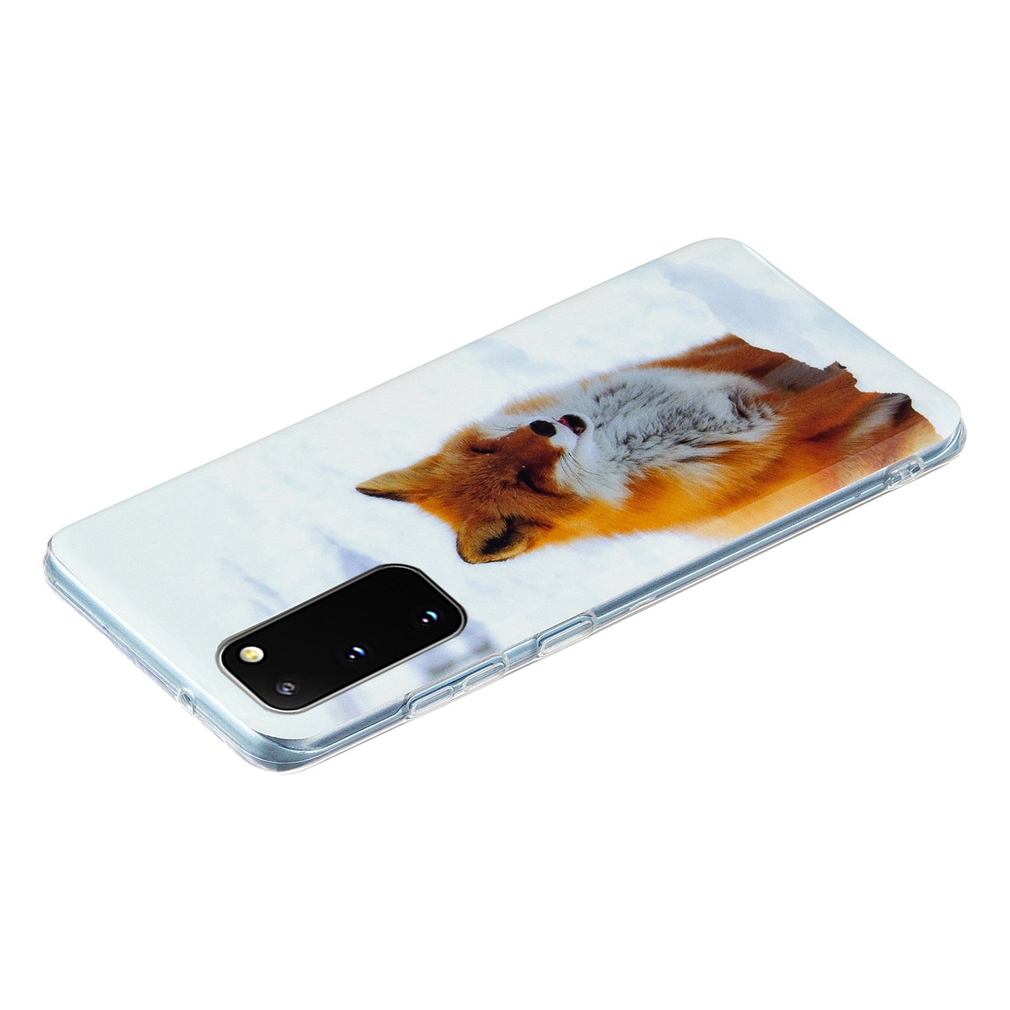 Glow in The Dark Noctilucent Shockproof Lightweight Soft TPU Cover Cell Phone Case for Samsung Galaxy S20 4G/S20 5G - Fox