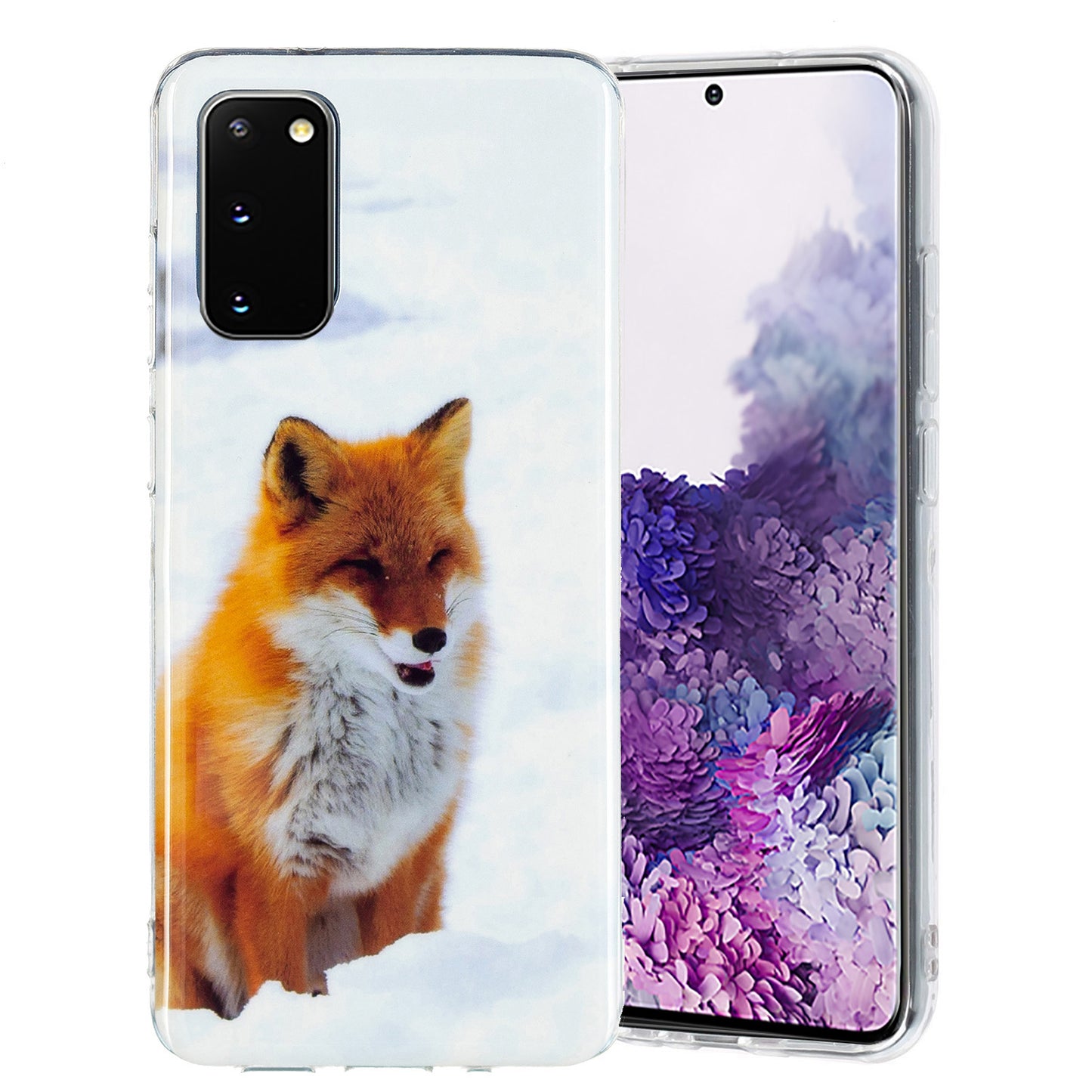 Glow in The Dark Noctilucent Shockproof Lightweight Soft TPU Cover Cell Phone Case for Samsung Galaxy S20 4G/S20 5G - Fox