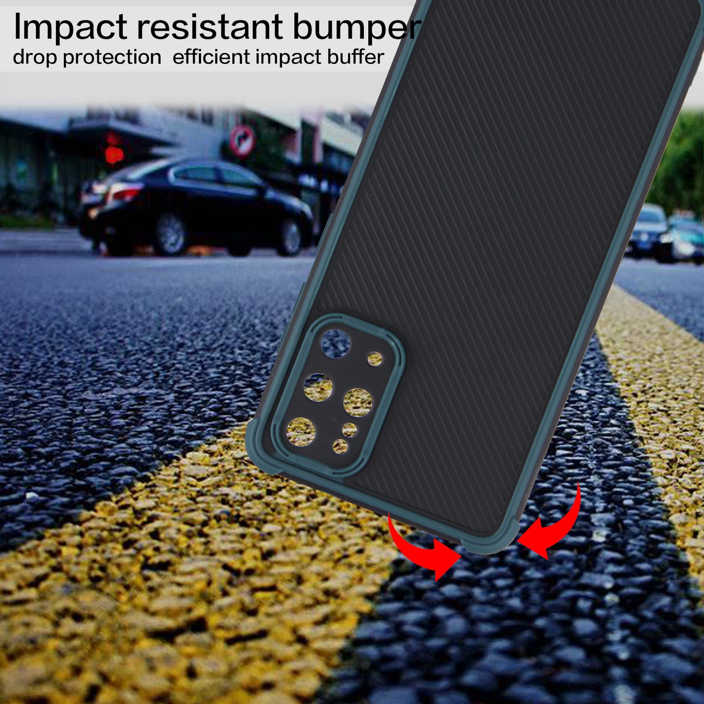 Contrast Color Slim PVC + TPU Shockproof Hybrid Rugged Drop Protective Cover for Samsung Galaxy S20 Plus / S20 Plus 5G - Green