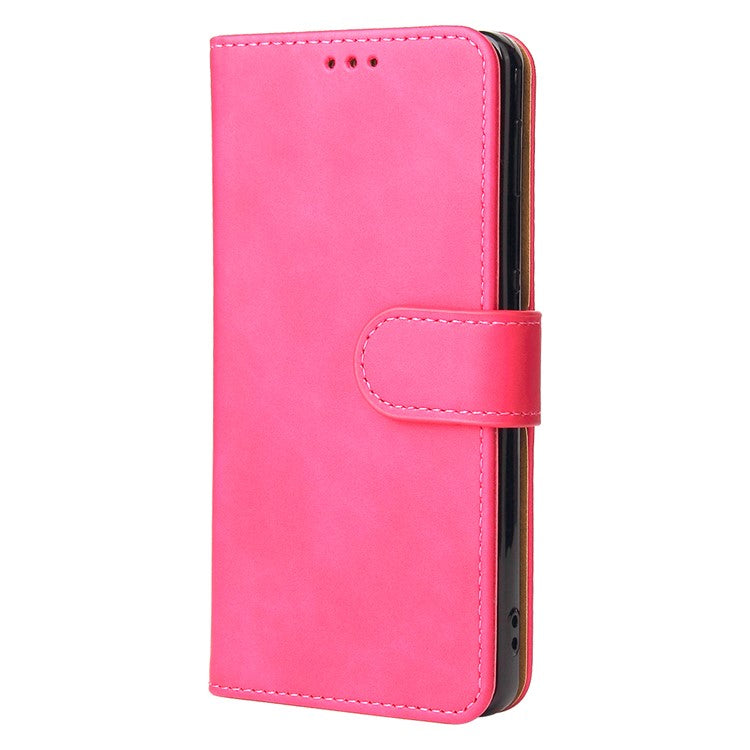 Skin-Touch PU Leather Flip Folio Cover with Stand for Samsung Galaxy A03s (166.5 X 75.98 X 9.14mm) - Rose