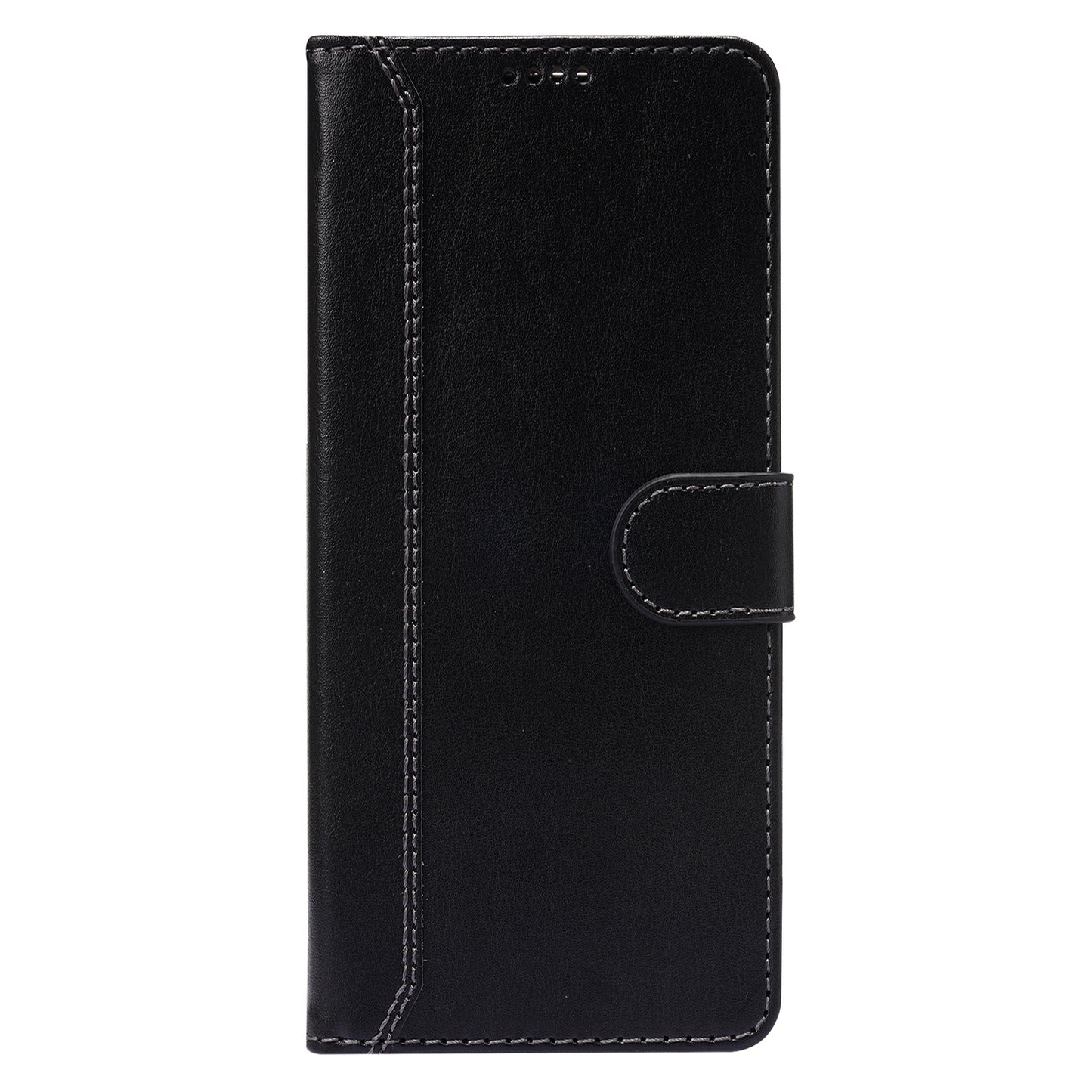 Magnetic Clasp Wallet Stand Splicing PU Leather Case Shell for Samsung Galaxy S20 FE 2022/S20 FE 4G/S20 FE 5G/S20 Lite - Black