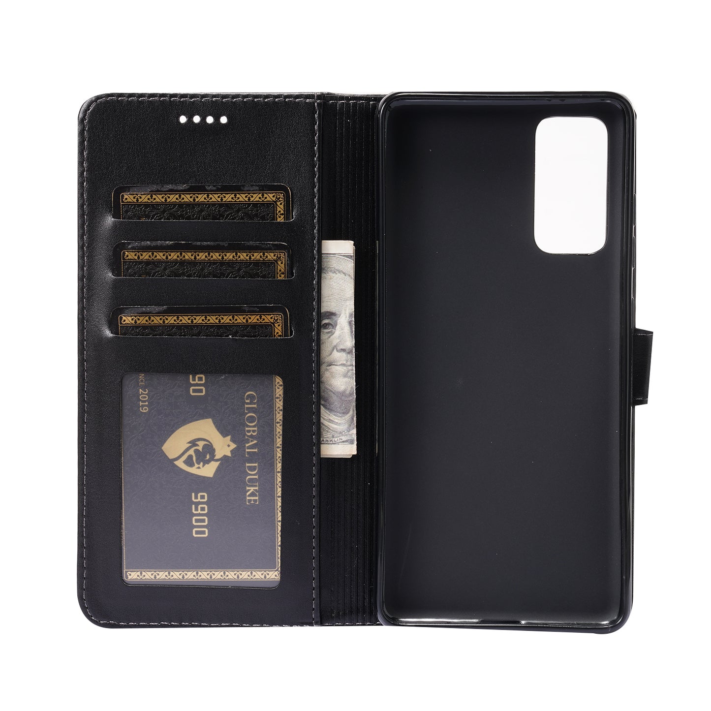 Magnetic Clasp Wallet Stand Splicing PU Leather Case Shell for Samsung Galaxy S20 FE 2022/S20 FE 4G/S20 FE 5G/S20 Lite - Black