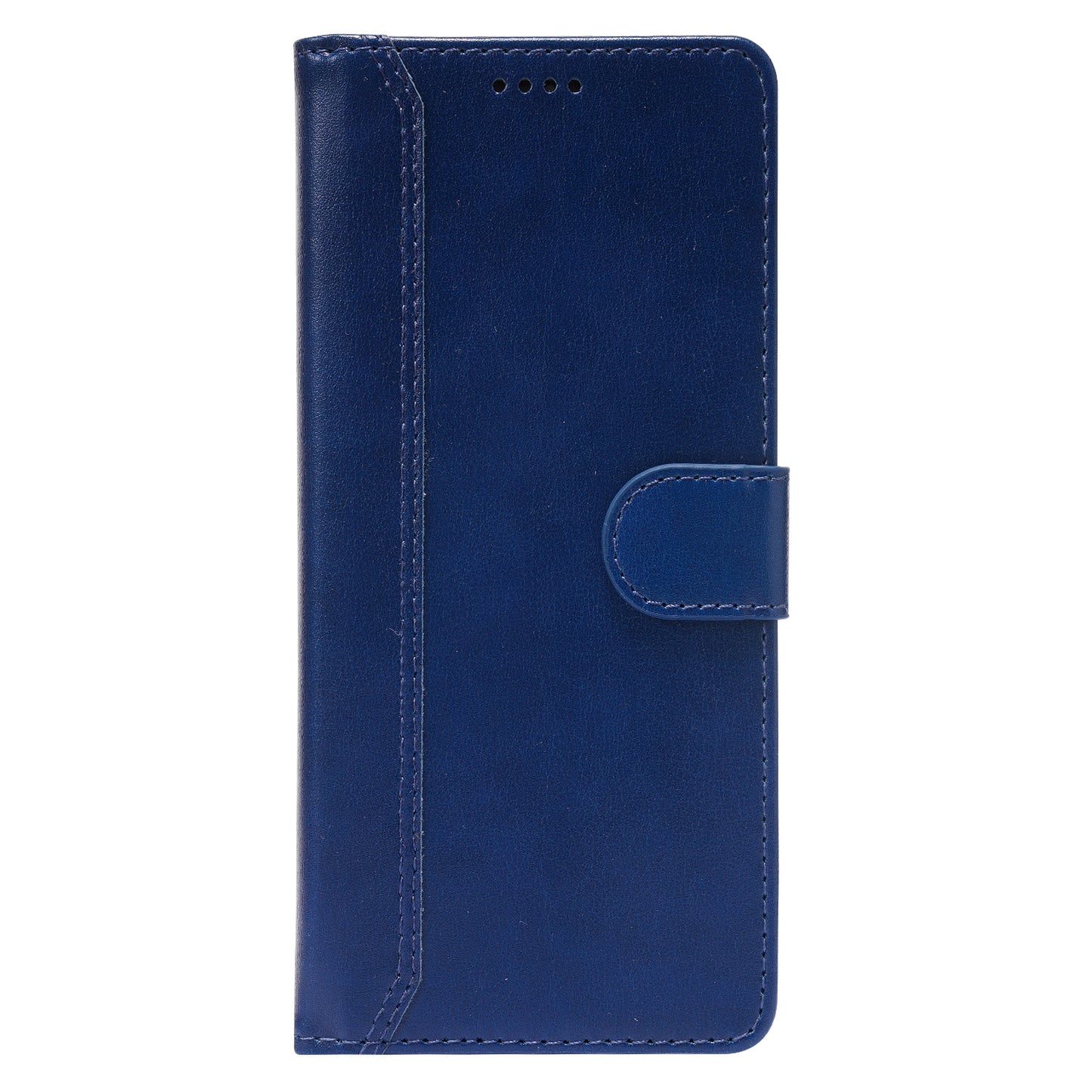 Magnetic Clasp Wallet Stand Splicing PU Leather Case Shell for Samsung Galaxy S20 FE 2022/S20 FE 4G/S20 FE 5G/S20 Lite - Blue