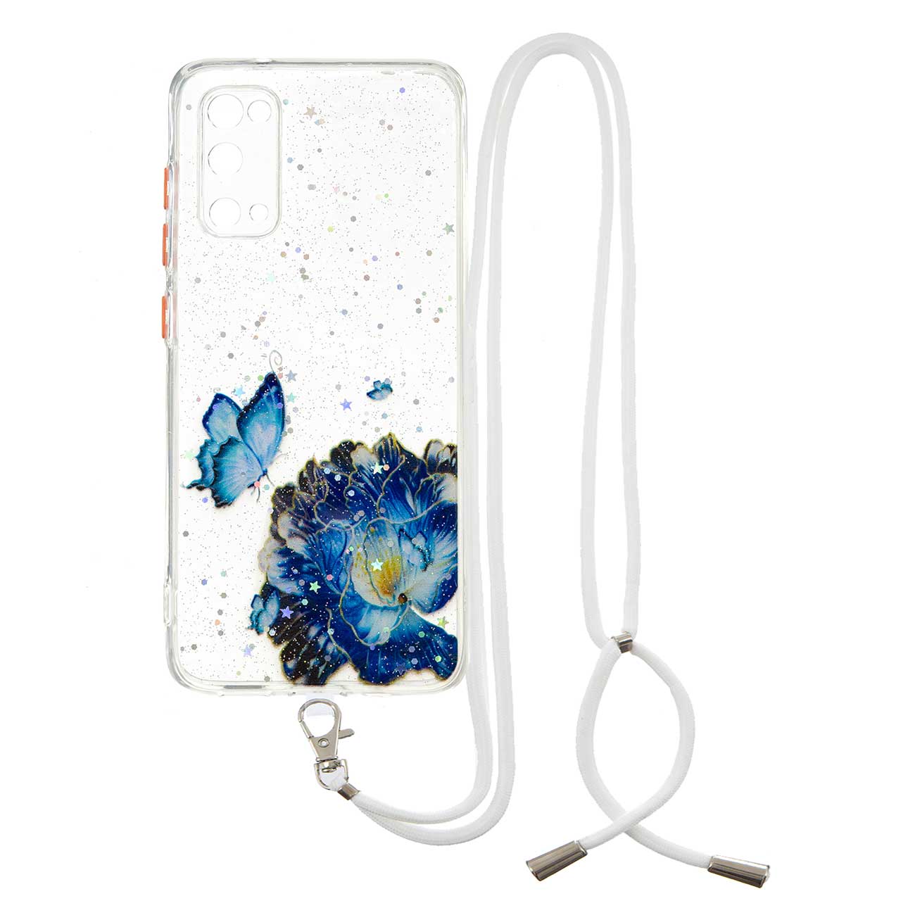 Anti-drop Pattern Printing PC + TPU Hybrid Case Clear Back Protective Cover for Samsung Galaxy S20 4G/S20 5G - Butterfly