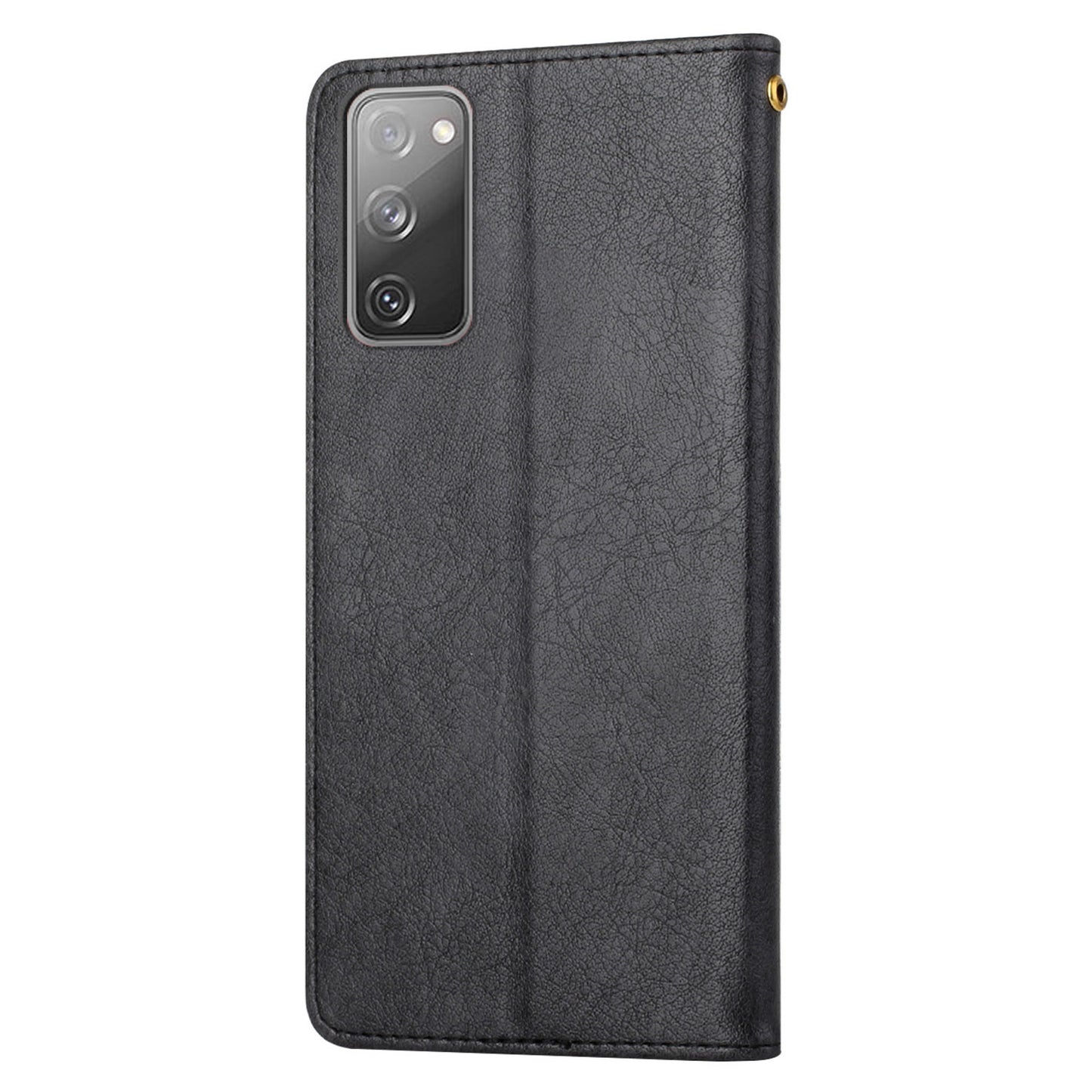 All-round Protection Imprinting Girl Pattern Leather Phone Case Wallet Stand Cover for Samsung Galaxy S20 FE 4G/5G/S20 Lite/S20 FE 2022 - Black