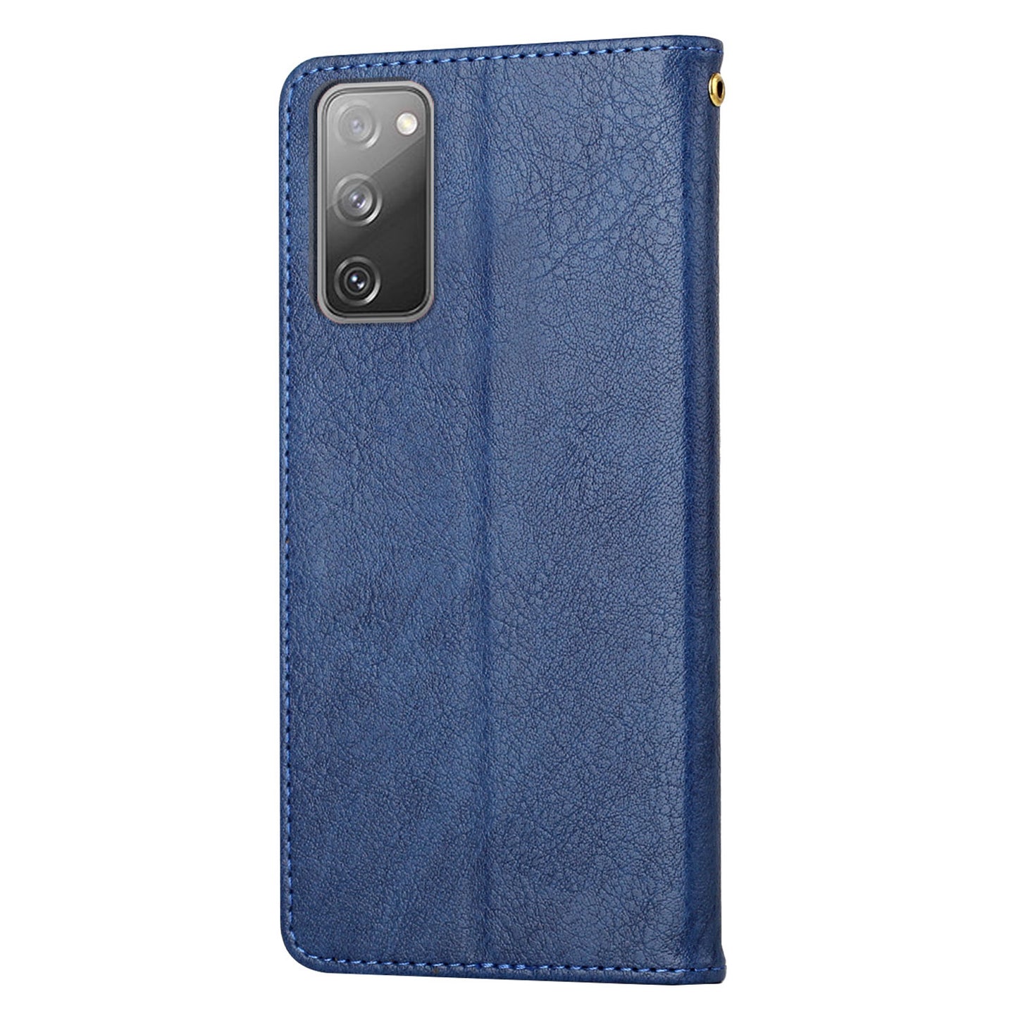 All-round Protection Imprinting Girl Pattern Leather Phone Case Wallet Stand Cover for Samsung Galaxy S20 FE 4G/5G/S20 Lite/S20 FE 2022 - Blue