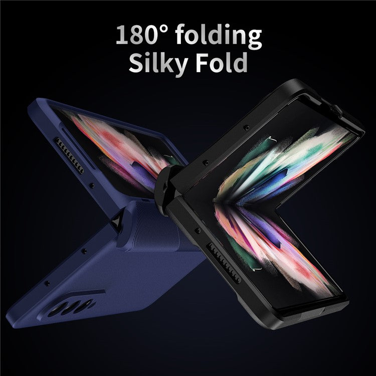 Anti-Drop Shock-Absorbed Phone Protective Cover Case for Samsung Galaxy Z Fold3 5G - Black
