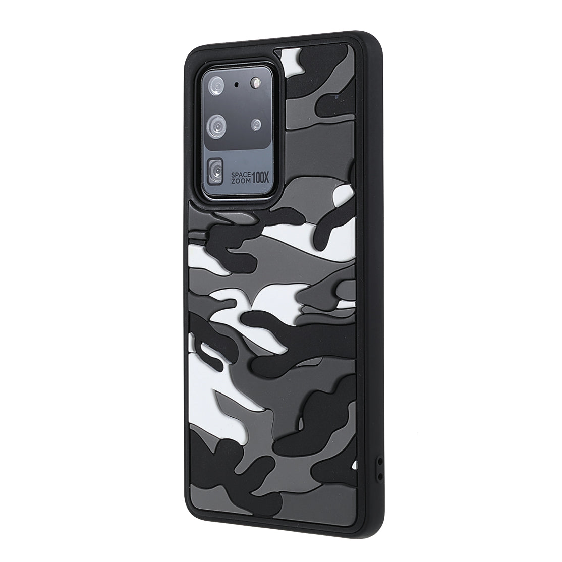 For Samsung Galaxy S20 Ultra Soft Phone Shell Stylish Rugged Camouflage Pattern Anti-fall TPU Phone Cover Case - Grey
