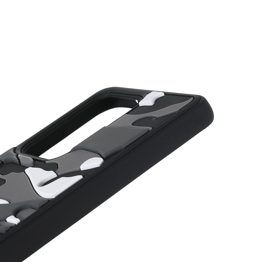 For Samsung Galaxy S20 Ultra Soft Phone Shell Stylish Rugged Camouflage Pattern Anti-fall TPU Phone Cover Case - Grey