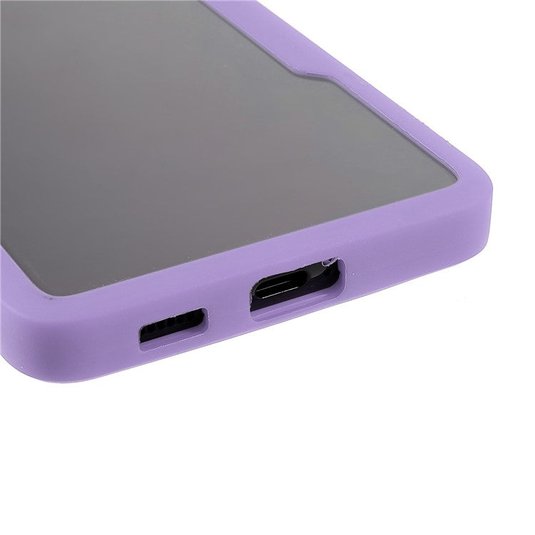 Shock-Absorbed Acrylic + TPU Detachable 2-in-1 Hybrid Phone Protective Case + PET Screen Protector for Samsung Galaxy S21 Ultra 5G/S30 Ultra 5G - Purple