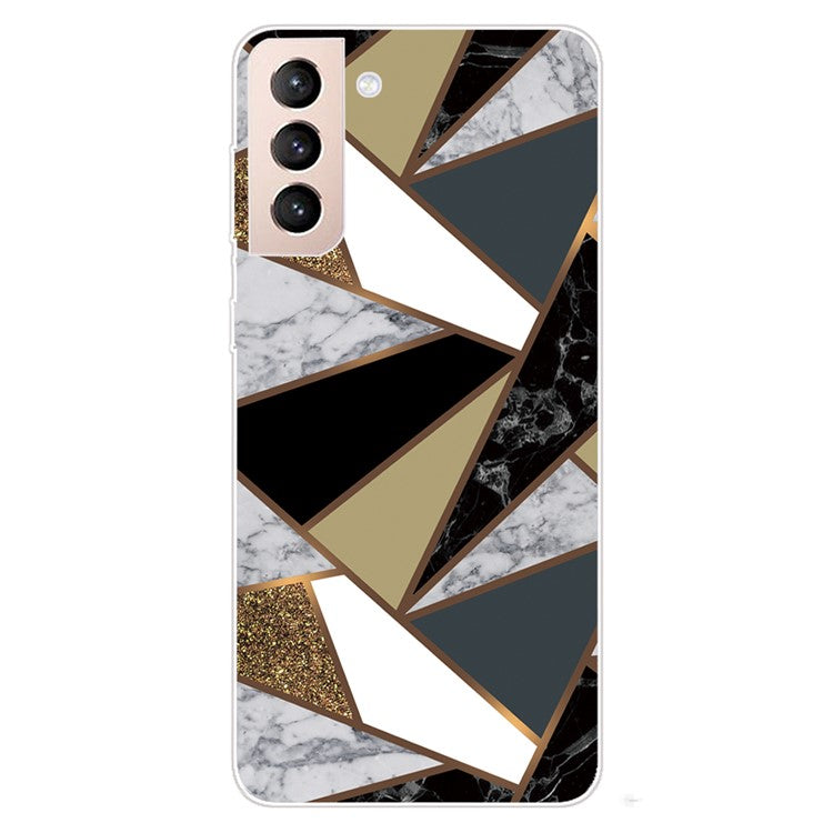 Marble Series Style A Flexible TPU Marble Pattern Printing Drop-proof Phone Shell Cover for Samsung Galaxy S22 5G - Style O