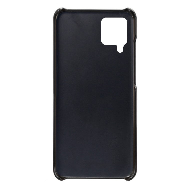 KSQ Durable PU Leather Coated PC Phone Case Phone Cover for Samsung Galaxy F22 / M22 4G / M32 4G (Global Version) - Black