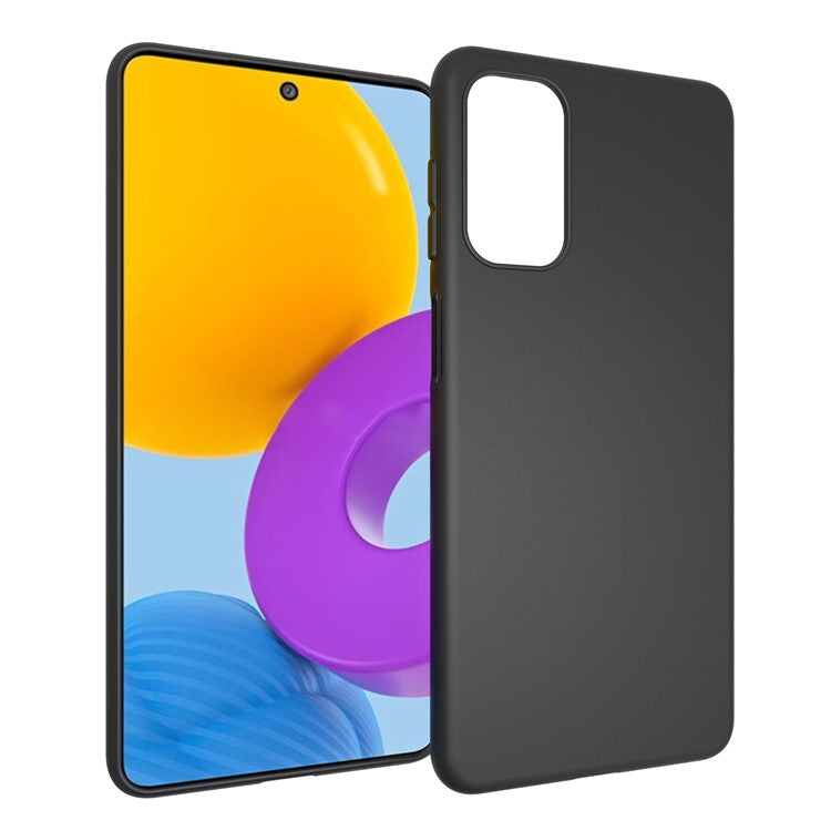 10Pcs/Pack Double-sided Matte Finish Flexible TPU Protective Phone Back Cover Case for Samsung Galaxy M52 5G - Black