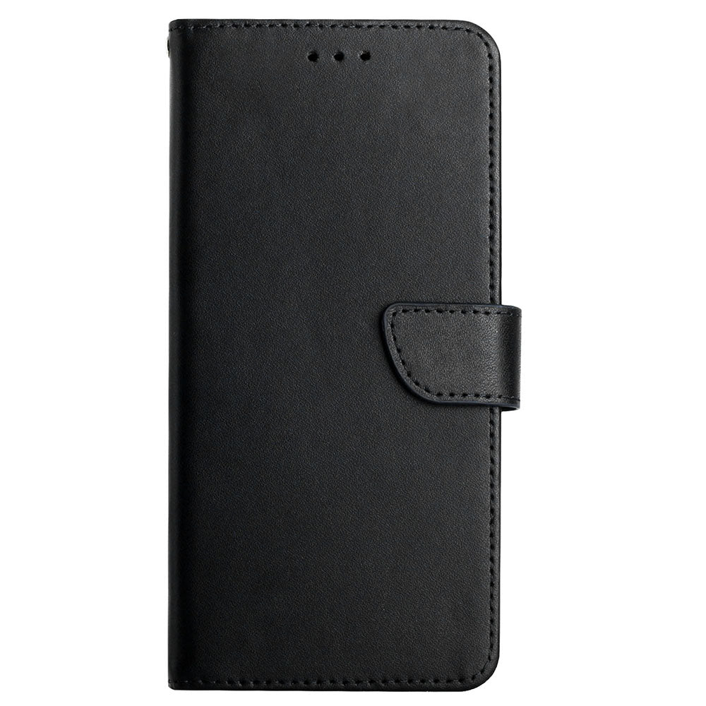 Magnetic Clasp Nappa Texture Case Wallet Genuine Leather Cover with Stand for Samsung Galaxy S20 Plus 4G/5G - Black