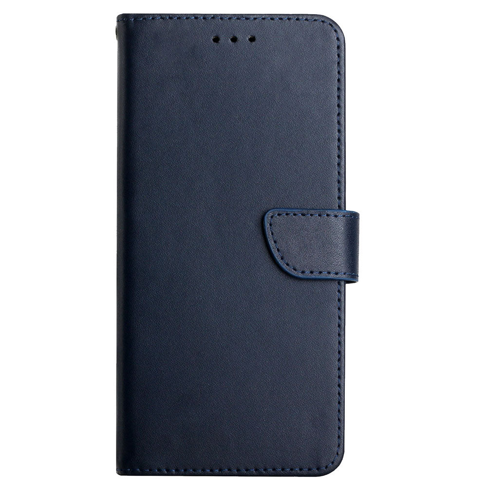 Magnetic Clasp Nappa Texture Case Wallet Genuine Leather Cover with Stand for Samsung Galaxy S20 Plus 4G/5G - Blue