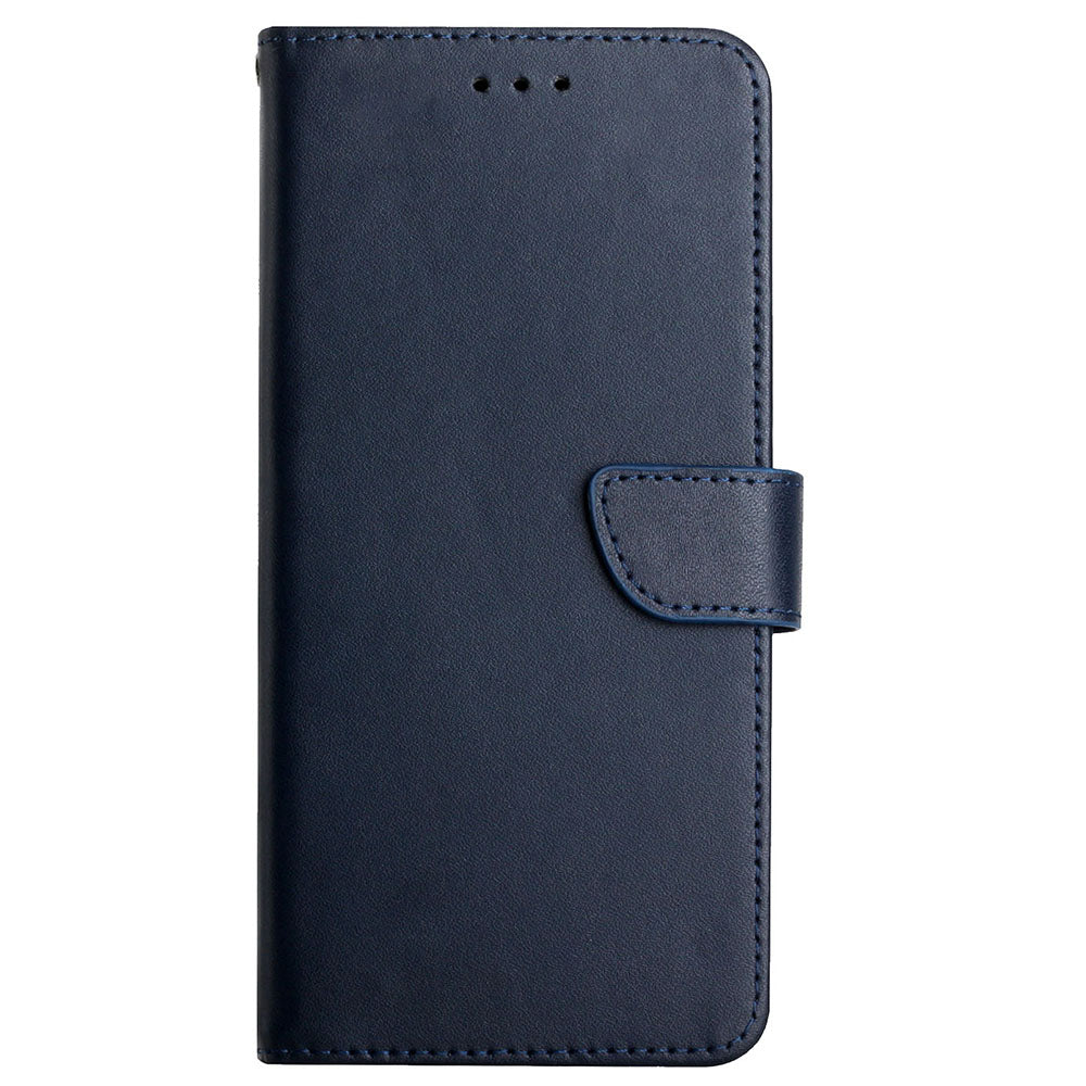 Magnetic Closure Nappa Texture Case Wallet Genuine Leather Phone Cover Shell with Stand for Samsung Galaxy S20 4G/S20 5G - Blue