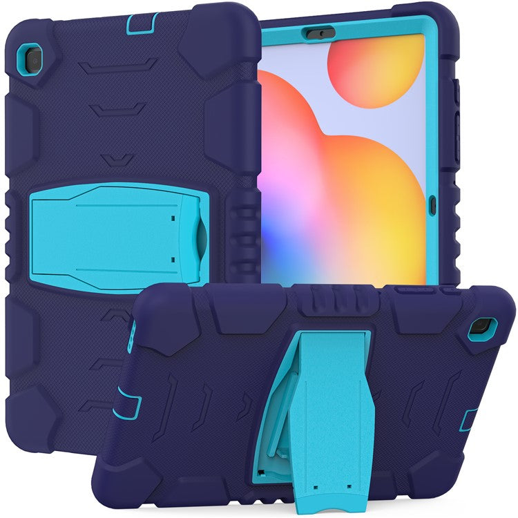 PC + Silicone Tablet Case Cover for Samsung Galaxy Tab S6 Lite (2024) P620 / S6 Lite (2022) / S6 Lite (2020) P610 / P615 - Navy Blue / Blue