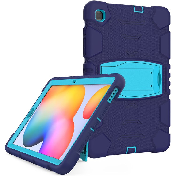PC + Silicone Tablet Case Cover for Samsung Galaxy Tab S6 Lite (2024) P620 / S6 Lite (2022) / S6 Lite (2020) P610 / P615 - Navy Blue / Blue