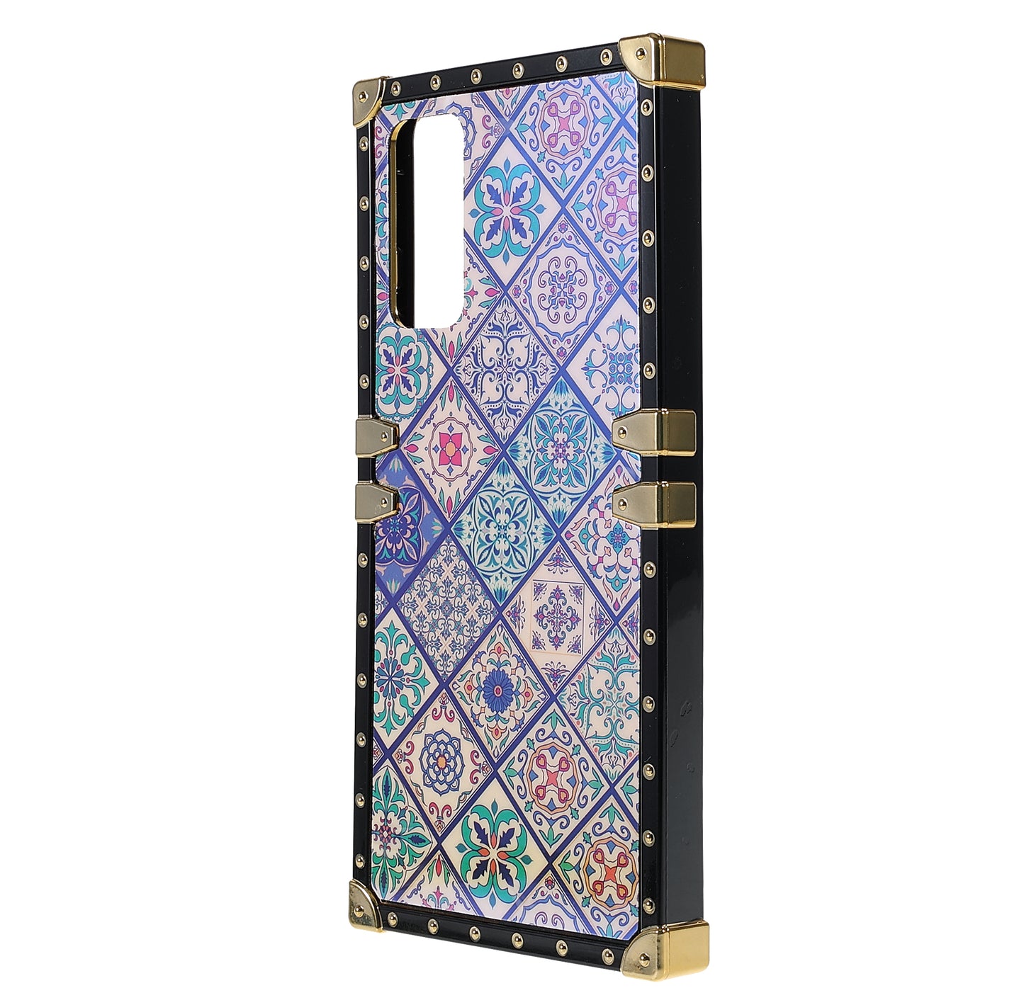 Glossy National Style Pattern Printing Shell Back Protector Electroplating Phone TPU Cover for Samsung Galaxy S20 FE 2022/S20 FE/S20 FE 5G /S20 Lite/S20 Fan Edition 4G/5G - Blue and White Porcelain