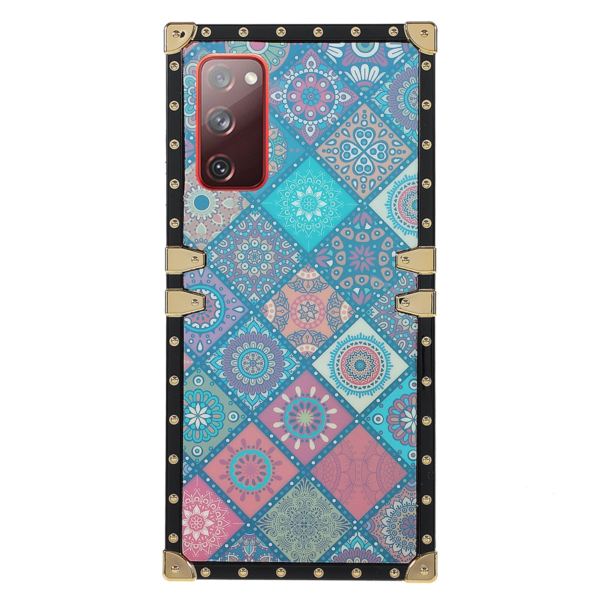 Glossy National Style Pattern Printing Shell Back Protector Electroplating Phone TPU Cover for Samsung Galaxy S20 FE 2022/S20 FE/S20 FE 5G/S20 Lite/S20 Fan Edition 4G/5G - National Style
