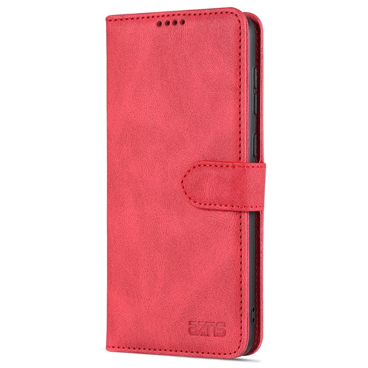 AZNS Case for Samsung Galaxy A53 5G, PU Leather Wallet Folding Stand Magnetic Scratch-proof Flip Cover - Red
