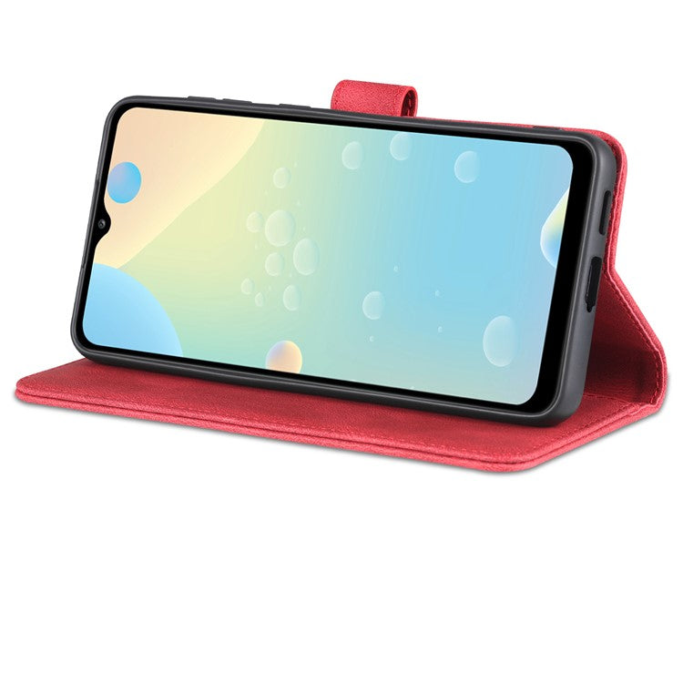 AZNS Case for Samsung Galaxy A53 5G, PU Leather Wallet Folding Stand Magnetic Scratch-proof Flip Cover - Red